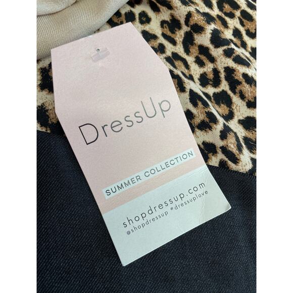 First Love Tie Front Tank Style Top, Strappy, Leopard, NWT, Small - Picture 6 of 7